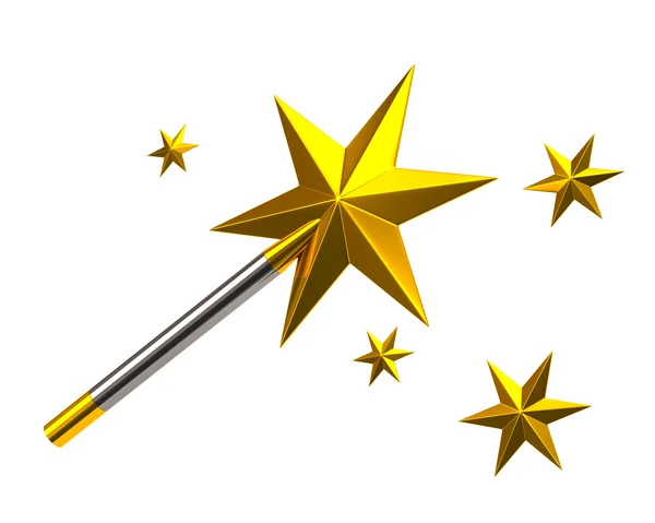 Golden magic wand — Stock Photo, Image