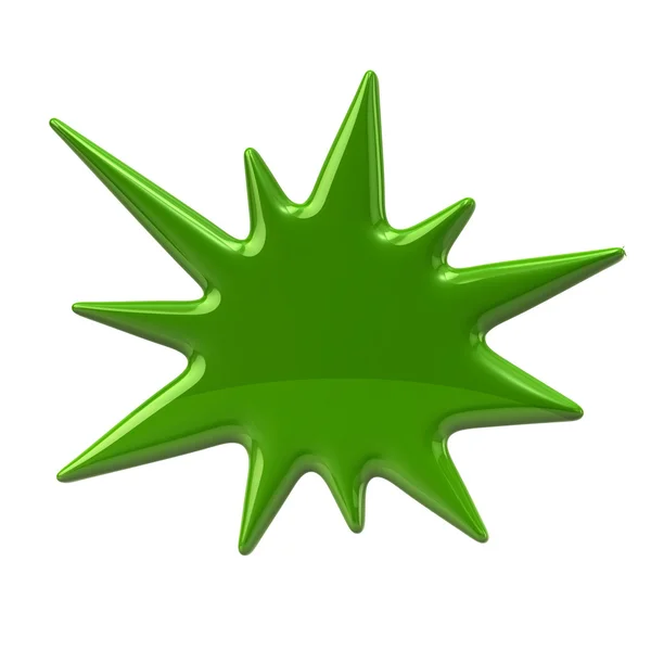 Green bursting star icon — Stock Photo, Image