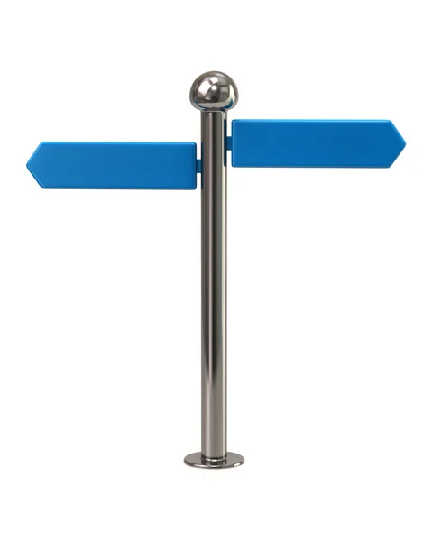 Blue signpost sign — Stock fotografie