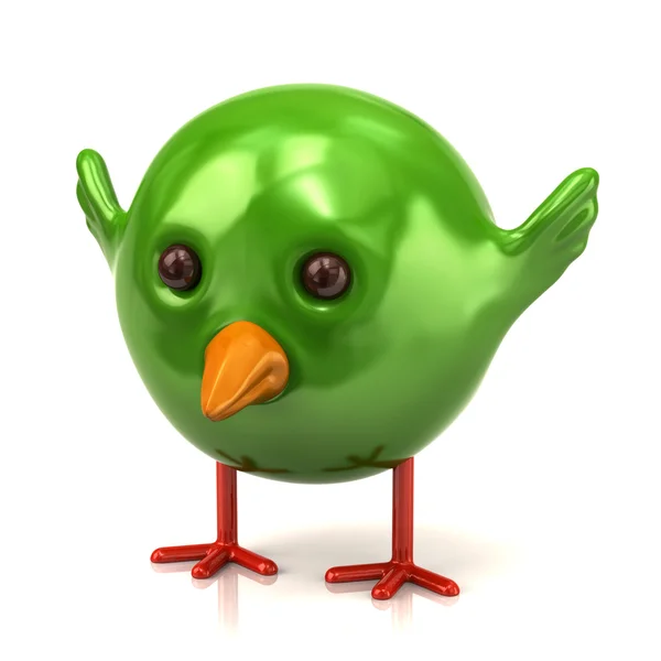 Green bird icon — Stock Photo, Image