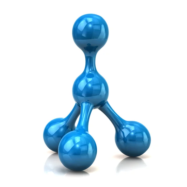 Molécula azul, icono de la ciencia —  Fotos de Stock