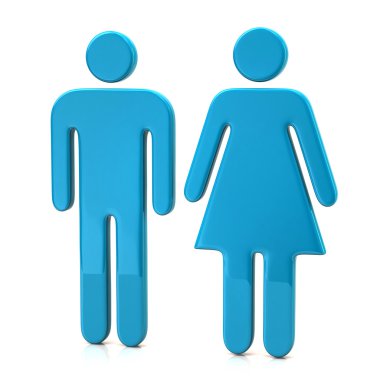 Mavi erkek ve kadın kutsal kişilerin resmi