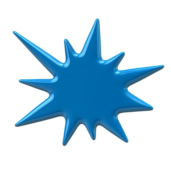 Estrella azul estallando icono — Foto de Stock