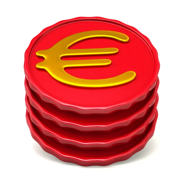 Röda mynt, pengar — Stockfoto