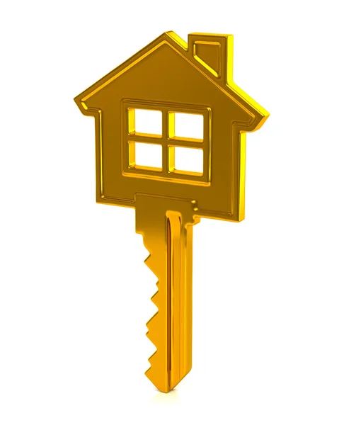 Gyllene hus nyckel — Stockfoto