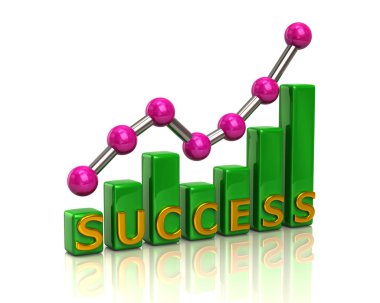 Yeşil iş grafik grafik simgesi