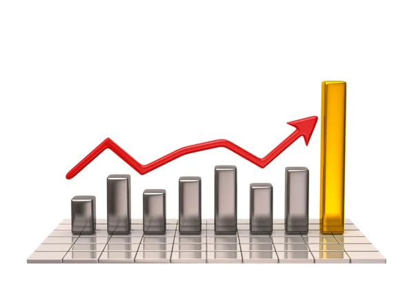 Business graph and chart — Stock Photo, Image