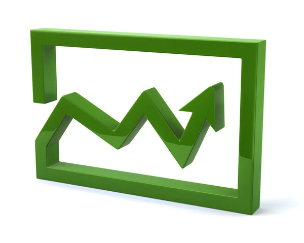 Green business graph arrow — Stock Photo, Image