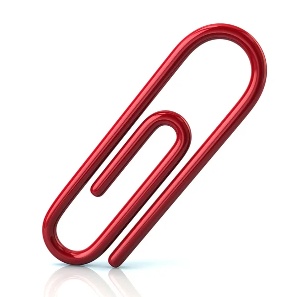 Rode paperclip — Stockfoto