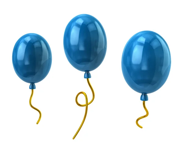 Blauwe ballonnen voor decoratie — Stockfoto