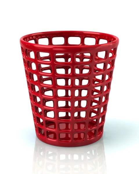 Red trash can — Stock Photo, Image