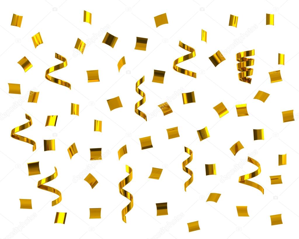 Golden confetti background