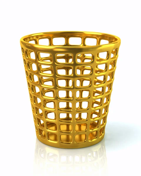 Lixo dourado pode — Fotografia de Stock