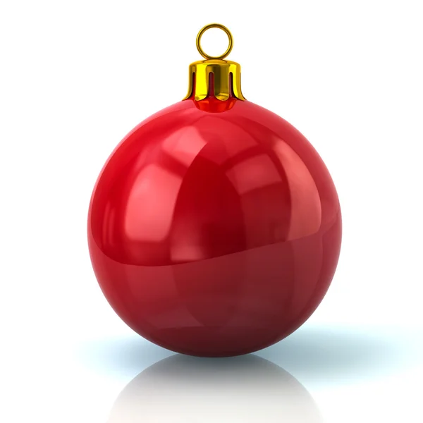 Bola roja de Navidad — Foto de Stock