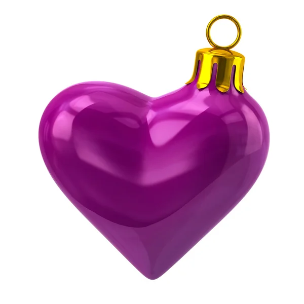 Christmas ball heart shape — Stock Photo, Image