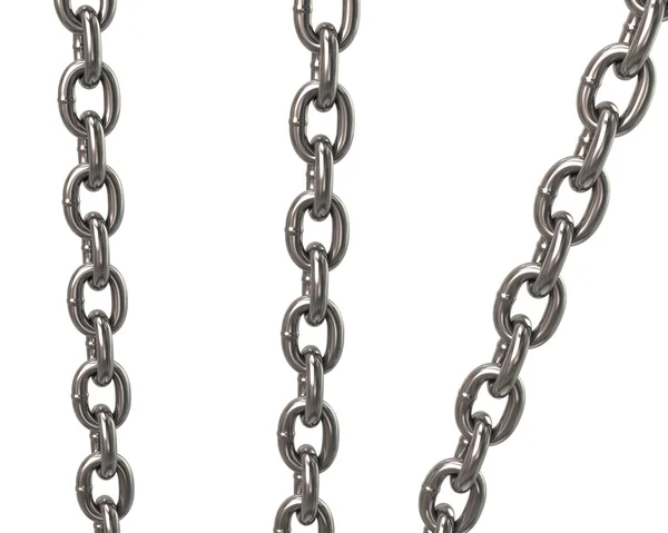 Metal silver chains — Stock Photo, Image