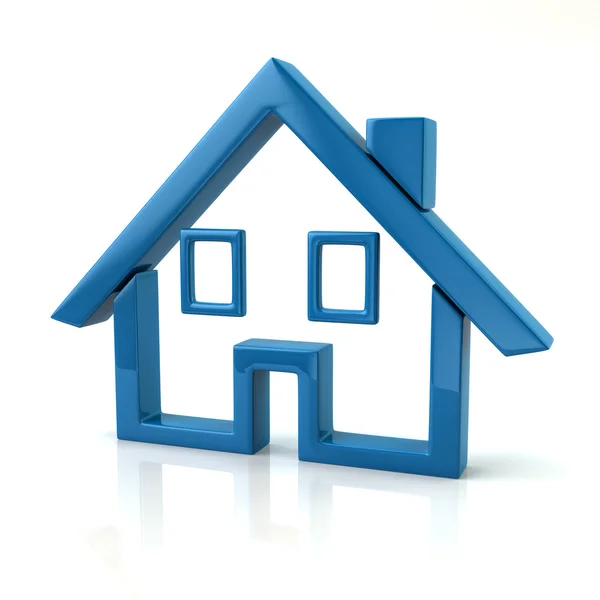 Blue home icon — Stock Photo, Image