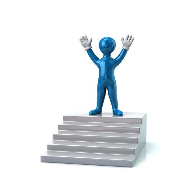 Man standing on top of stairs — Stock Photo, Image