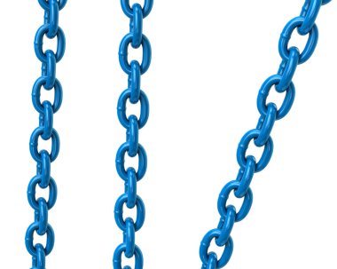 Bağlantıları olan mavi zincirleri