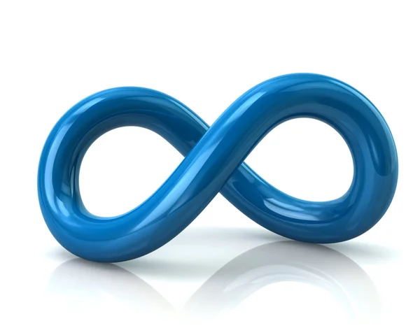 Simbolo infinito blu — Foto Stock