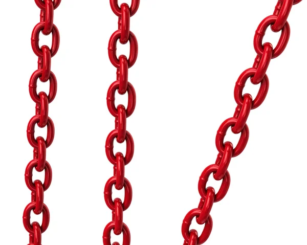 Red chains and links — Stock Photo, Image