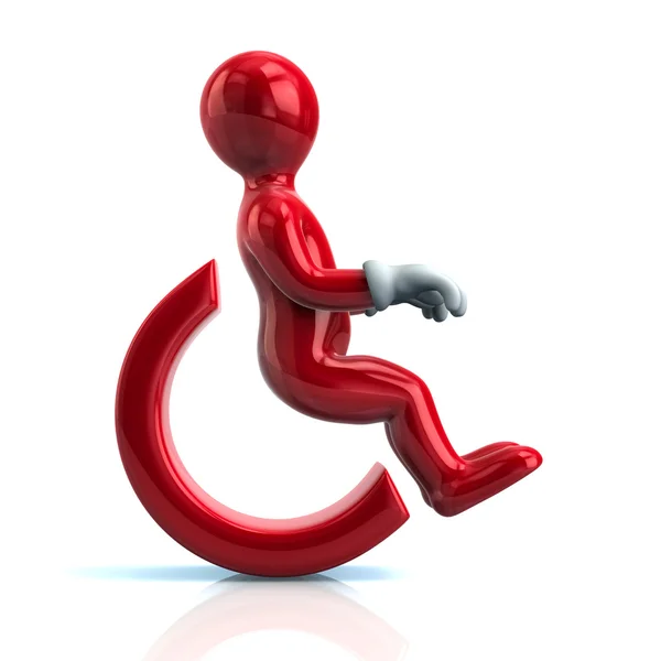 Rolstoel Handicap pictogram — Stockfoto