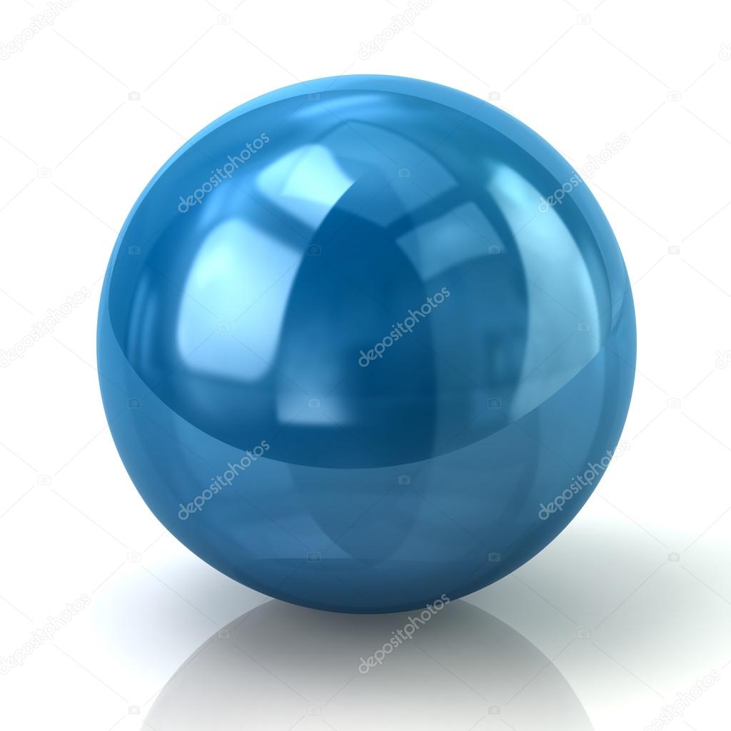 glossy blue sphere