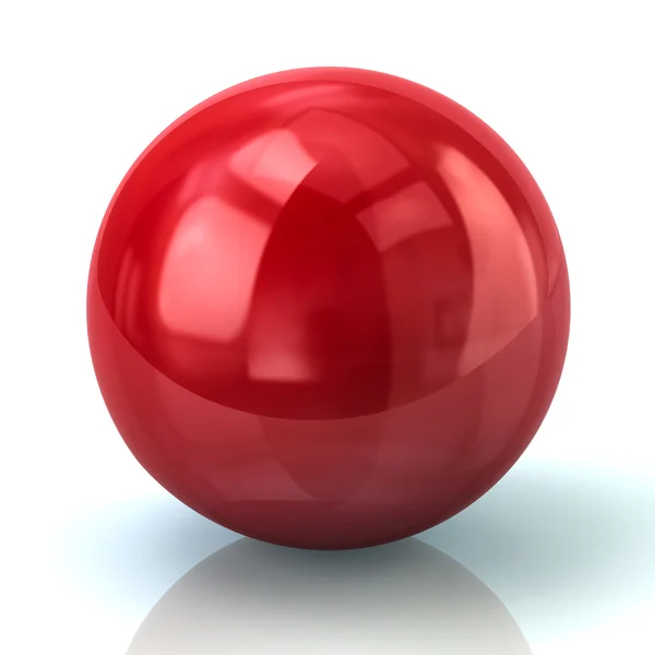 Sfera rossa lucida — Foto Stock