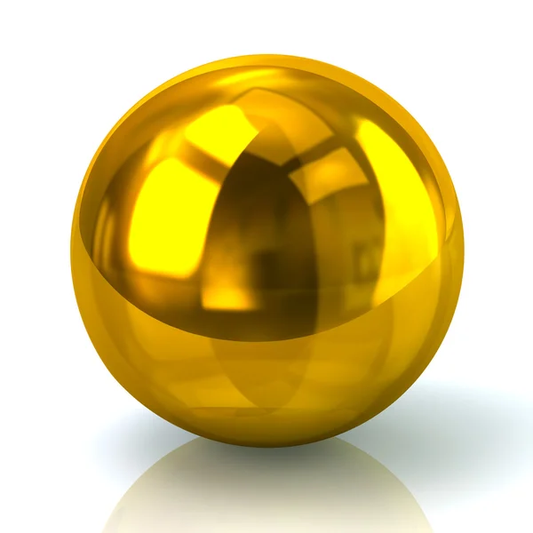 光沢のある黄金の球 — ストック写真