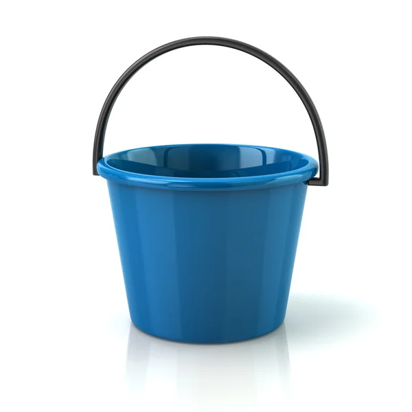 Icono de cubo de plástico azul — Foto de Stock