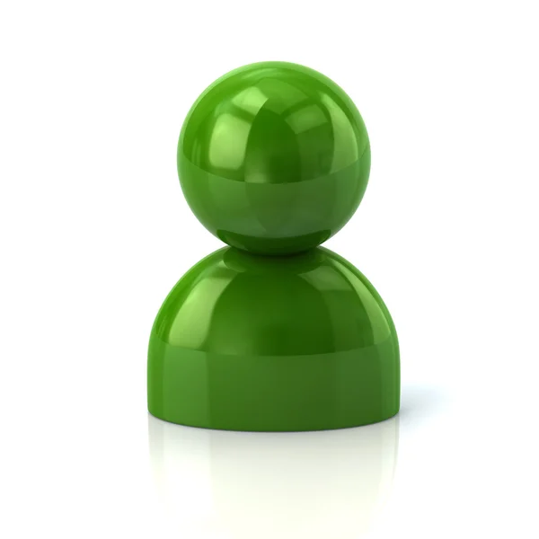Grön person tecken avatar — Stockfoto