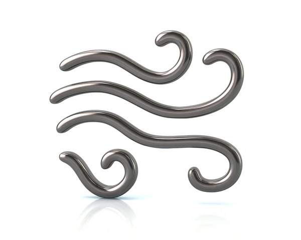 Bläst silbernes Wind-Symbol — Stockfoto