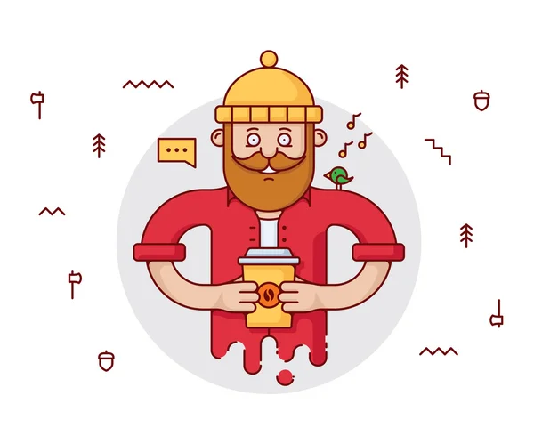 Oduncu vektör çizim