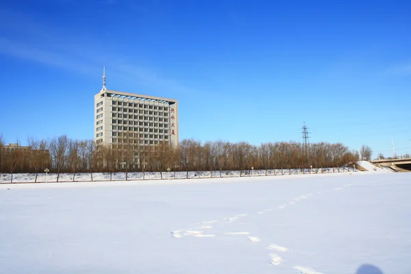 Stadt im Winter — Stockfoto