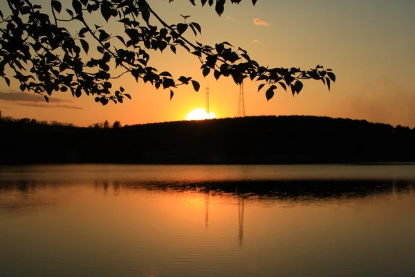 Lago do pôr do sol — Fotografia de Stock