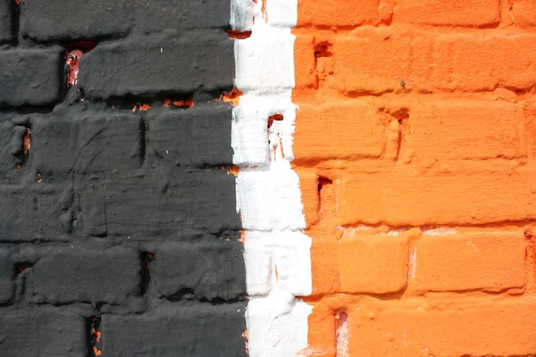Mur en brique multicolore — Photo