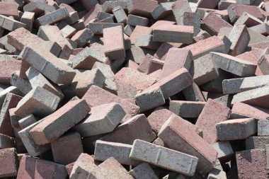 Kırmızı tuğla yığını