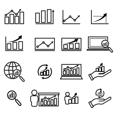 Analist satır simgesi belirledi. Şablon vektörü tasarla