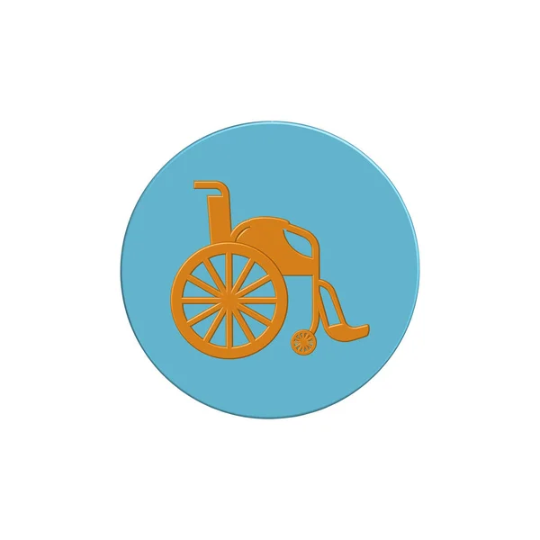 Symbole Handicap Icône Handicap Fauteuil Roulant Modèle Vectoriel Conception — Image vectorielle