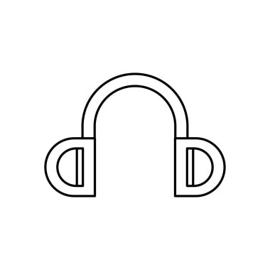 Kulaklık çizgisi simgesi. Basit dizayn edilebilir. tasarım vektörü illüstrasyonu