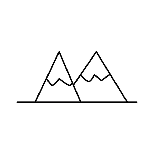 Ícone Linha Montanha Ícone Inverno Design Simples Editável Desenho Ilustração —  Vetores de Stock
