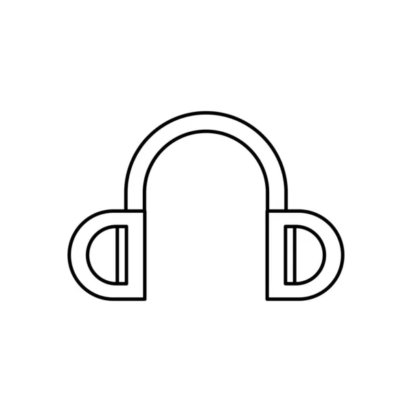 Headphone Line Icon Simple Design Editable Design Vector Illustration — Stock Vector