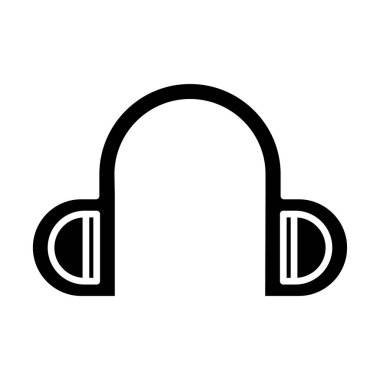 Kulaklık ikonu. Basit dizayn edilebilir. tasarım vektörü illüstrasyonu