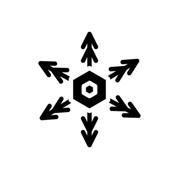 Значок Снежинки Зимняя Икона Простой Дизайн Редактируемый Вектор Шаблона Проекта — стоковый вектор