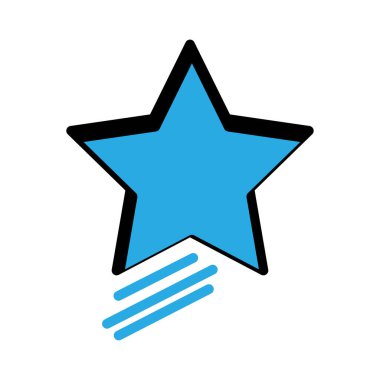 Yıldız düz ikonu. Basit dizayn edilebilir. tasarım vektörü illüstrasyonu