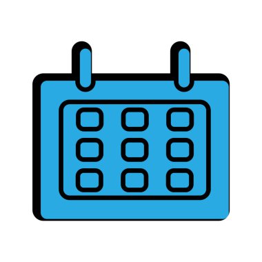 Takvim yassı simgesi. Basit dizayn edilebilir. tasarım vektörü illüstrasyonu