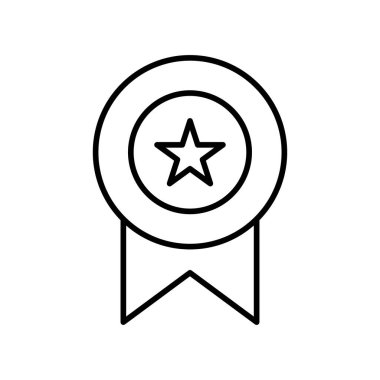 Madalya çizgisi ikonu. Şampiyon sembolü Basit dizayn edilebilir. tasarım vektörü illüstrasyonu