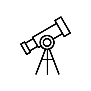 Teleskop çizgisi simgesi. Eğitim sembolü. Basit dizayn edilebilir. tasarım vektörü illüstrasyonu