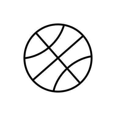 Top çizgisi simgesi. Spor sembolü. Basit dizayn edilebilir. tasarım vektörü illüstrasyonu