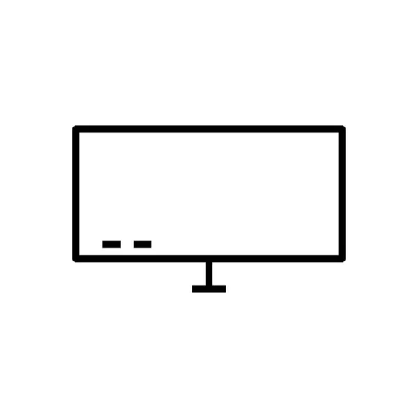 Monitor Icono Línea Diseño Simple Editable Diseño Vector Ilustración — Vector de stock